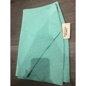 NWT  Mint green textured silver zipper moto mini.